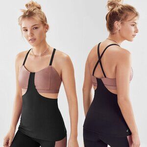 Demi Lovato x Fabletics Julia Tank in Black/Pink